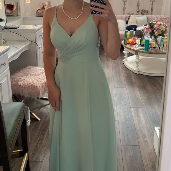 Sage Green Bridesmaid Dress - Picture 4 of 5
